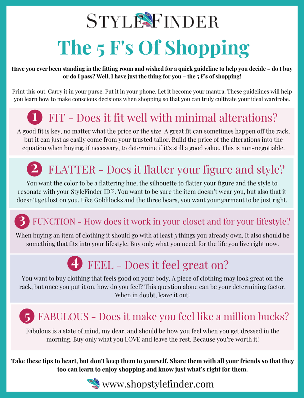 The 5 F's Of Shopping